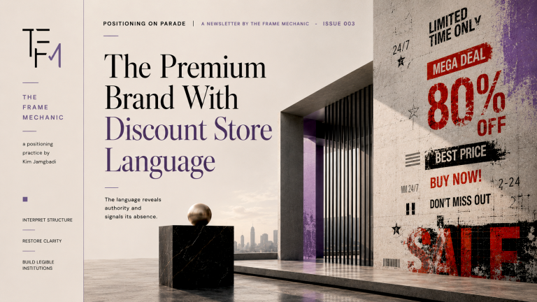 POP 003 — The Premium Brand With Discount Store Language