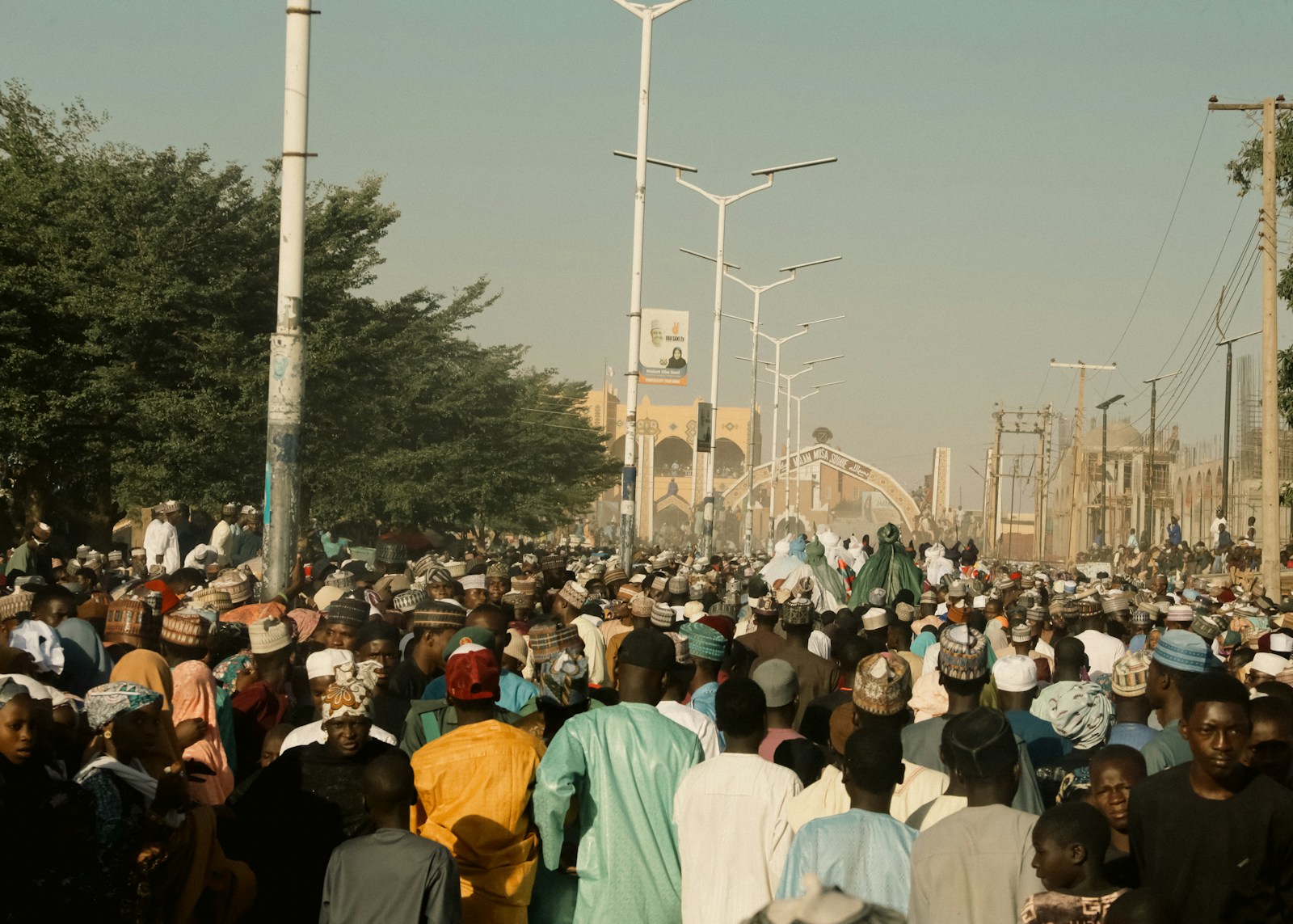 A community gathering outdoors